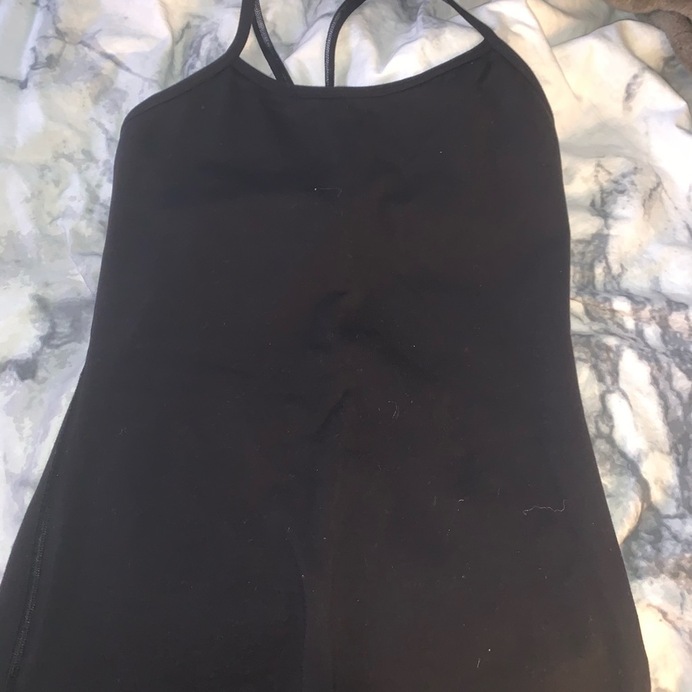 Black Lululemon Power Y Tank